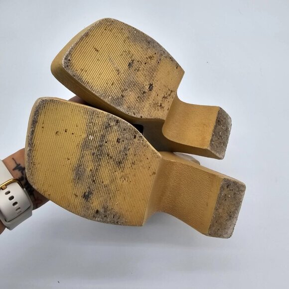 Le Chateau Women's Platform Chunky Heel Jean Slip On, Size 6 - Picture 9 of 14